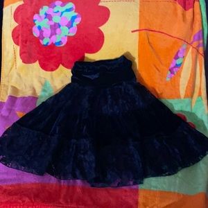 Kids black Skirt with velvet lining